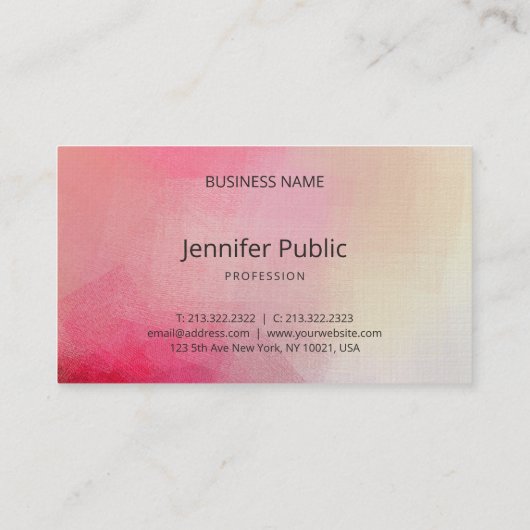 Premium - Linen Luxury - persoonlijke handgeschrev Visitekaartje (Achterkant)