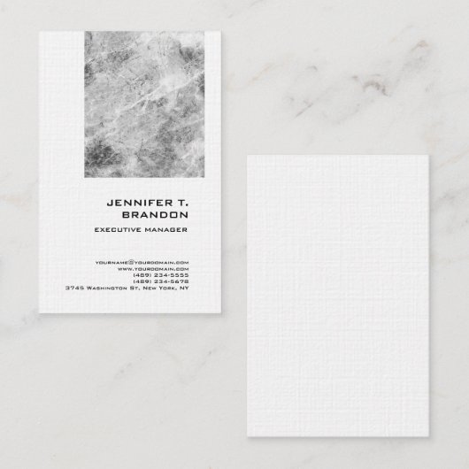 Premium - Linen - minimalistisch laagje moderne, p Visitekaartje (Voorkant / Achterkant)