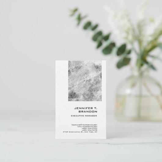 Premium - Linen - minimalistisch laagje moderne, p Visitekaartje (Staand voorkant)