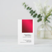 Premium - Linen - minimalistisch laagje moderne, p Visitekaartje (Staand voorkant)