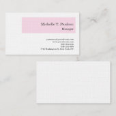 Premium - Linen - minimalistisch - modern - roze w Visitekaartje (Voorkant / Achterkant)