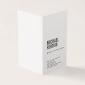 Premium linen minimalistisch modern, vet en glad visitekaartje (Buitenkant)