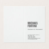 Premium linen minimalistisch modern, vet en glad visitekaartje (Buitenkant ongevouwen)