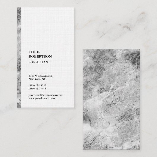 Premium - Linen - minimalistisch modern Visitekaartje (Voorkant / Achterkant)