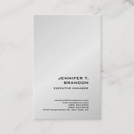 Premium - Linen - minimalistisch platte, moderne z Visitekaartje (Voorkant)