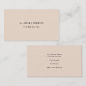 Premium Linen minimalistisch Professional Modern Visitekaartje (Voorkant / Achterkant)