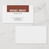 Premium Linen Modern Plain Brown Visitekaartje (Voorkant / Achterkant)