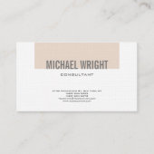 Premium Linen Modern Plain Simple Minimalist Visitekaartje (Voorkant)