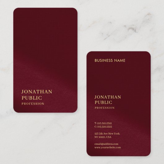 Premium Linen Ocean Japanese Size Gold Text Luxe Visitekaartje (Voorkant / Achterkant)