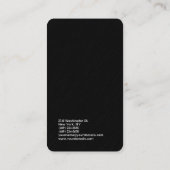 Premium Linen Plain Grey Black Modern minimalist Visitekaartje (Achterkant)