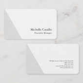 Premium Linen Plain Professional Minimalist Visitekaartje (Voorkant / Achterkant)
