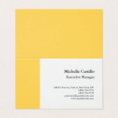 Premium Linen Plain Professional Minimalist Visitekaartje (Buitenkant ongevouwen)