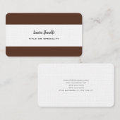 Premium Linen Professional Modern Brown Visitekaartje (Voorkant / Achterkant)