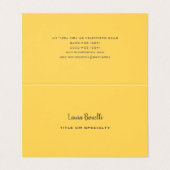 Premium - Linen Professional modern - geel Visitekaartje (Buitenkant ongevouwen)