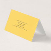 Premium - Linen Professional modern - geel Visitekaartje (Achterkant)