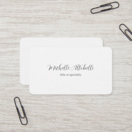 Premium - Linen Professional, modern, handgeschrev Visitekaartje