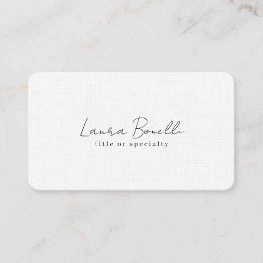 Premium Linen Professional Modern Visitekaartje (Voorkant)