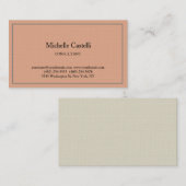 Premium Linen Professional, uniek, klassiek eenvou Visitekaartje (Voorkant / Achterkant)