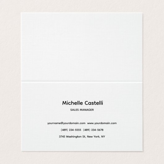 Premium Linen Professional Unique Classical Simple Visitekaartje (Buitenkant ongevouwen)