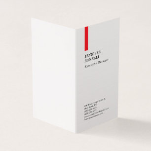 Premium linnen effen minimalistisch modern rood wi visitekaartje
