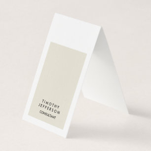 Premium linnen elegant modern tweezijdig visitekaartje