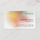 Premium linnen elegant trendy modern kleurrijk visitekaartje (Achterkant)