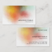 Premium linnen elegant trendy modern kleurrijk visitekaartje (Voorkant / Achterkant)