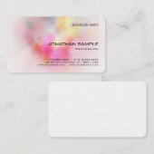 Premium linnen kleurrijke Abstracte kunst elegant Visitekaartje (Voorkant / Achterkant)