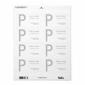 Premium Linnen Monogram Advocaat bij Modern Law Etiket (Full Sheet)