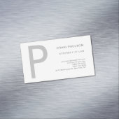 Premium Linnen Monogram Advocaat bij Modern Law Magnetisch Visitekaartje (Voorbeeld)