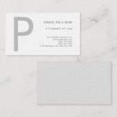Premium Linnen Monogram Advocaat bij Modern Law Visitekaartje (Voorkant / Achterkant)