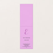 Premium Linnen Monogram Initiaal Orchidee & Lila Visitekaartje (Buitenkant ongevouwen)