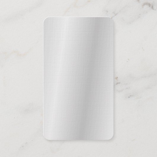 Premium linnen zilvergrijs minimalistisch modern r visitekaartje (Achterkant)