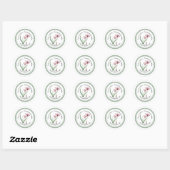 Premium lip Balm Label met roze bloemen (Vel)