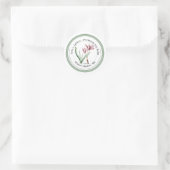 Premium lip Balm Label met roze bloemen (Tas)