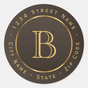 Premium-logo-label voor retouradres ronde sticker