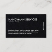 Premium loodgieter & elektricien visitekaartje (Achterkant)