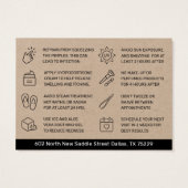 Premium - Luxe Eyebrow Threading Aftercare Visitekaartje (Achterkant)