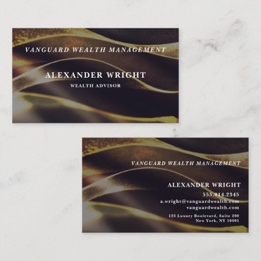 Premium Luxurious Black Gold-type4 Visitekaartje (Voorkant / Achterkant)
