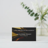 Premium Luxurious Black Gold Visitekaartje (Staand voorkant)