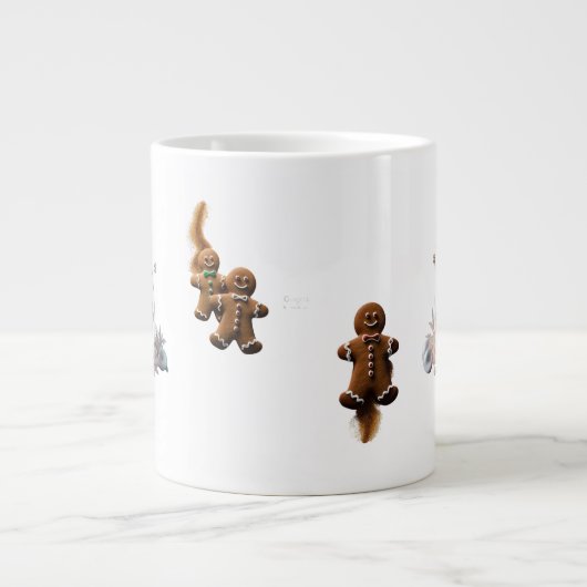 Premium Luxury Gingerbread Family Home Sweet  Grote Koffiekop (Voorkant)