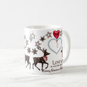 Premium Luxury Reindeer Snowflake Love in Every Koffiemok (Voorkant rechts)