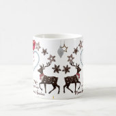 Premium Luxury Reindeer Snowflake Love in Every Koffiemok (Center)