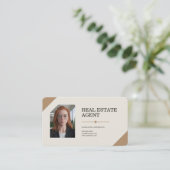 Premium Makelaar met foto Visitekaartje (Staand voorkant)