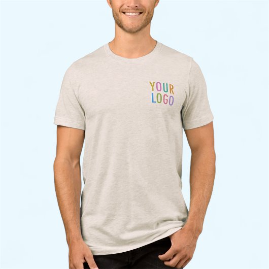 Premium Mannen Beige T-Shirt Custom Business Logo