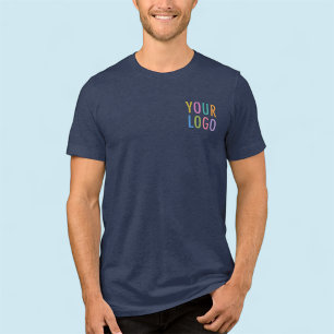 Premium Mannen Navy Blue T-Shirt Business Logo