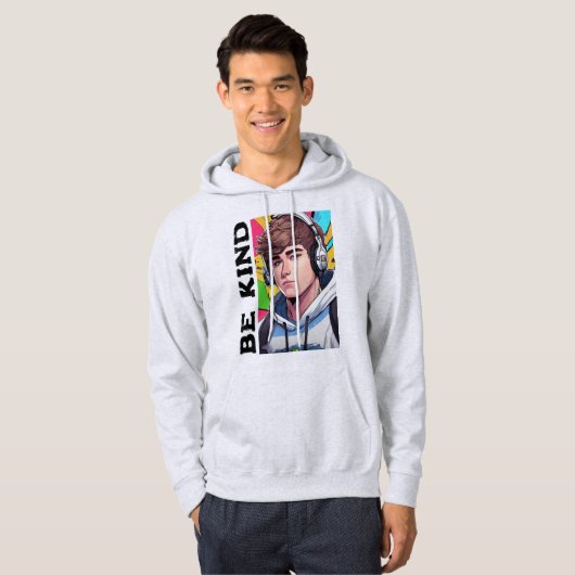 Premium Mannen verkocht Hooded Sweatshirt _Streetw (Voorkant volledig)