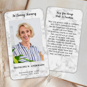 Premium Marble Photo Sympathie Memorial Prayer Kaa Visitekaartje