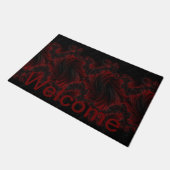 Premium Maroon Welkom Deurmat (Schuin)