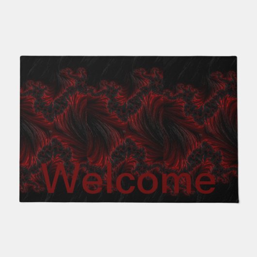 Premium Maroon Welkom Deurmat (Voorkant)